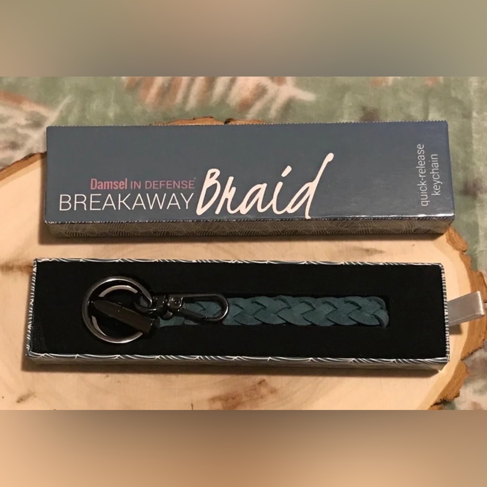 Damsel in Defense ~ Breakaway Braid Breakaway Teal Green KeyChain (Wristlet)
